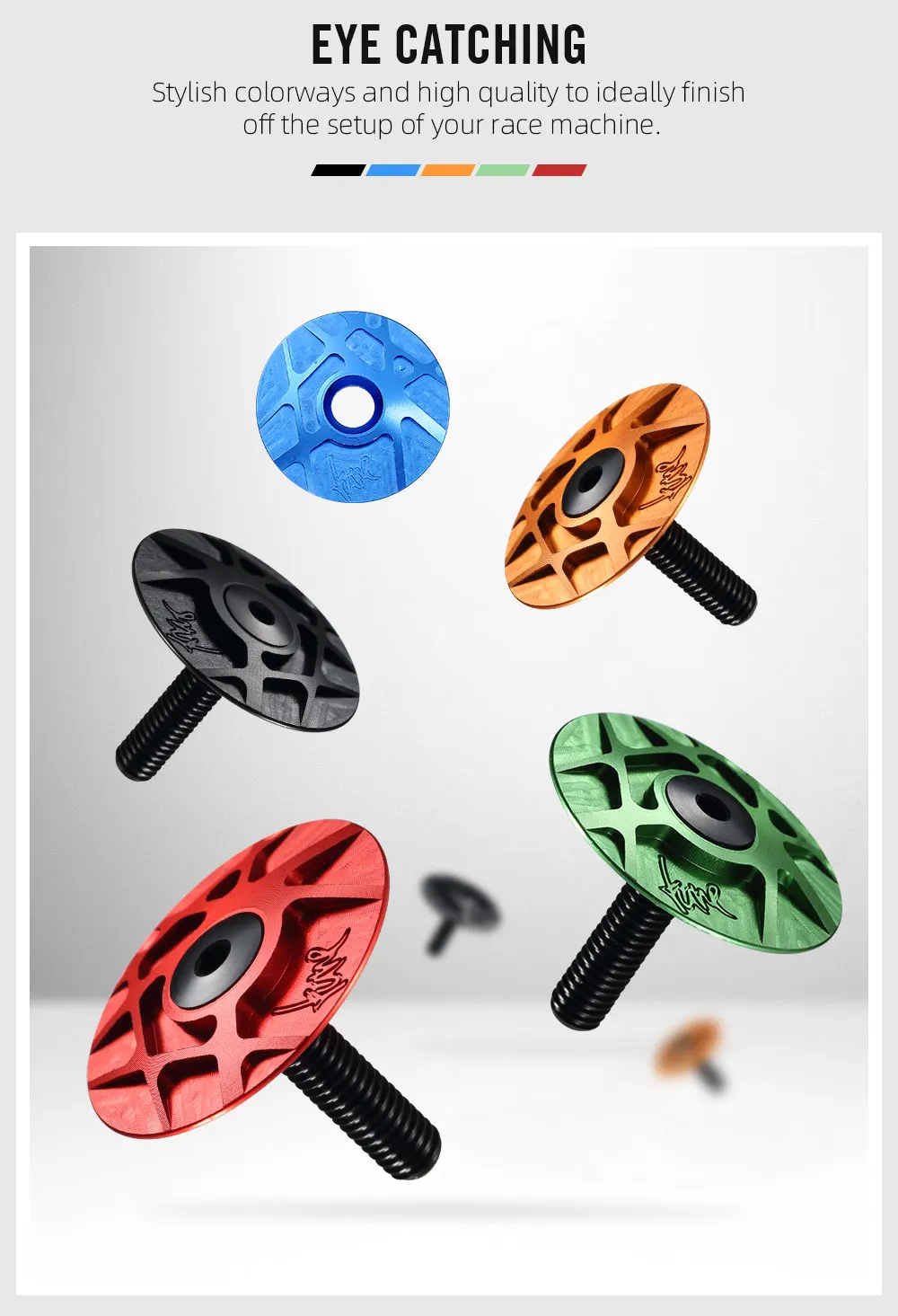 Capuchon De Jeu De Direction RYET – Alu Multicolore – Pour Tige De Fourche 1