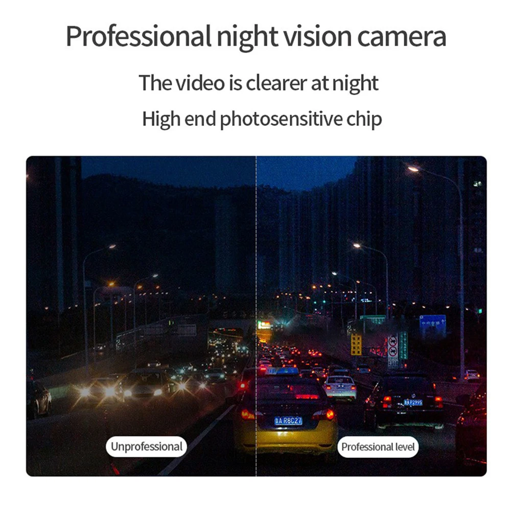 DVR 전면 및 후면 HD 더블 레코딩 AR/ADAS 운전 보조 USB 자동차 라디오 연결 CVBS/AHD 전환 후방 카메라