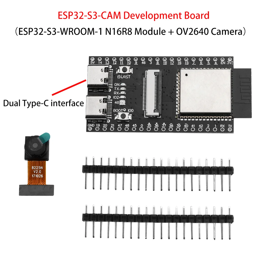 ตัวเลือกสินค้า บอร์ดพัฒนา ESP32-S3 กล้อง โมดูล WiFi Bluetooth