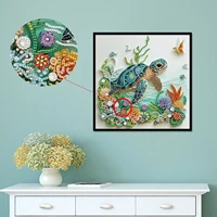 DIY Turtle and Flower 5D Special Shape Diamond Art Kits for Beginners,Diamond Art Painting Kits for Home Wall Decoration Gift 4