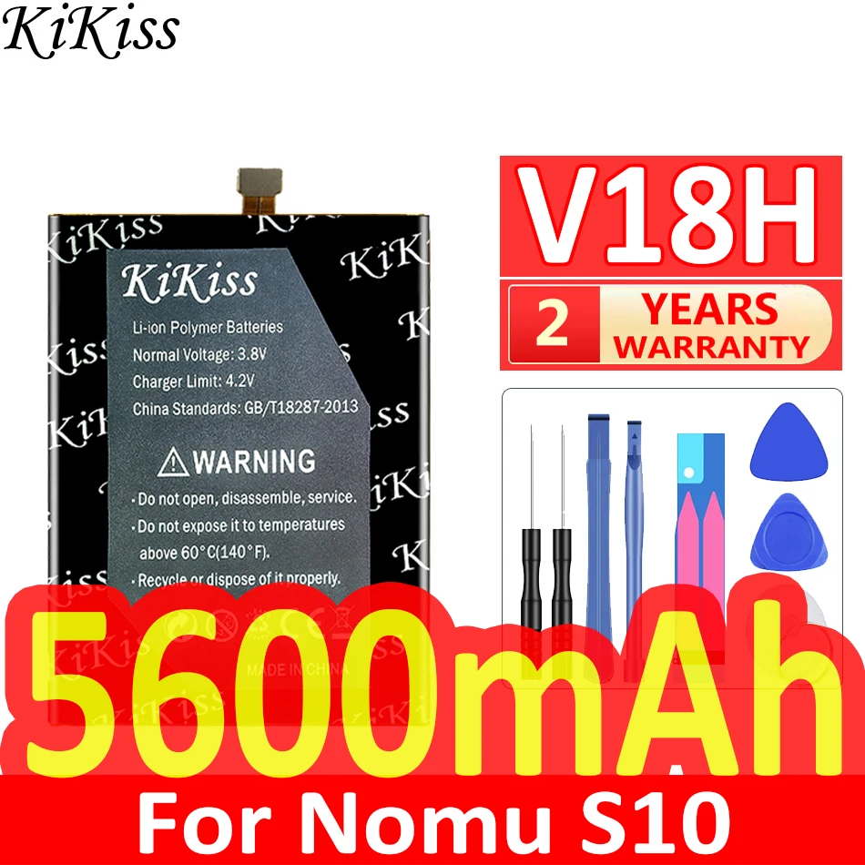 

5600mAh KiKiss Powerful Battery V18H For Nomu S10 S 10 Bateria