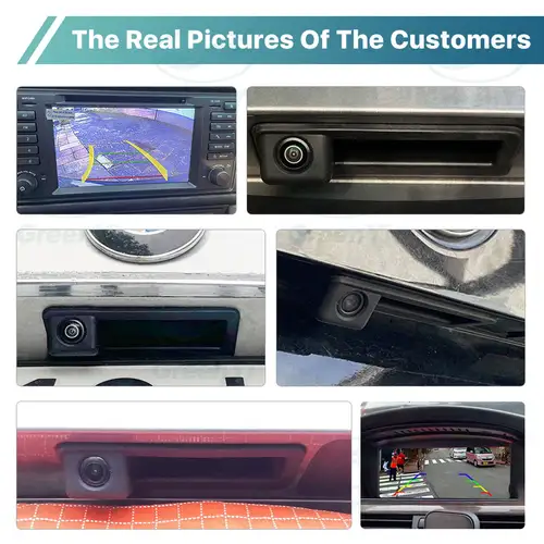 Vehicle AHD 1080P Dynamic Trajectory Car Reverse Backup Trunk Handle Camera For BMW 3 Series 5 Series X5 X6 E60 E70 E82 E90 - Image 4