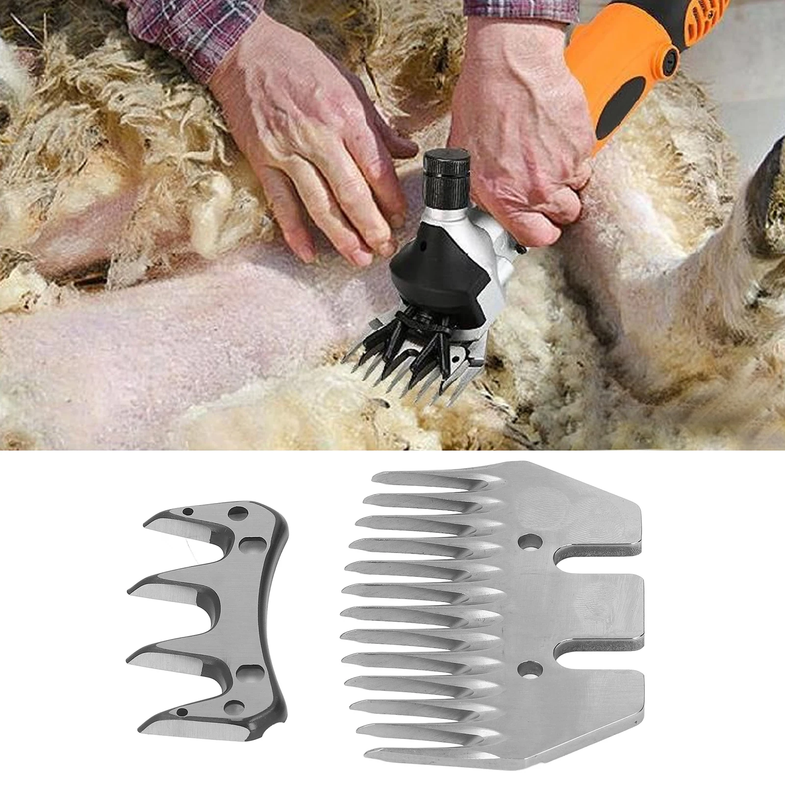 Hair Clipper Blade Sheep Shears Blade Straight 13 Tooth Electric Wool Cutter Goat Clipper Scissor Replacement Part