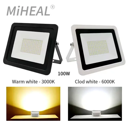 방수 IP68 야외 벽 정원 스포트라이트 반사판, LED 투광 조명 10W 20W 30W 50W 100W 투광 조명 220V 3