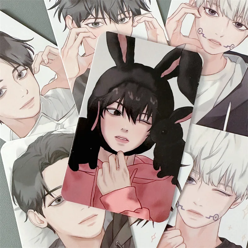 멋진 소년 사진 카드 용지 DIY 재료 장식 선물 학생 문구 미술 용품, 3 인치, 7 개