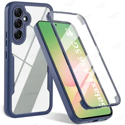 360° Full Cover Shockproof Case with Screen Protector for A33 5G (Blue)
