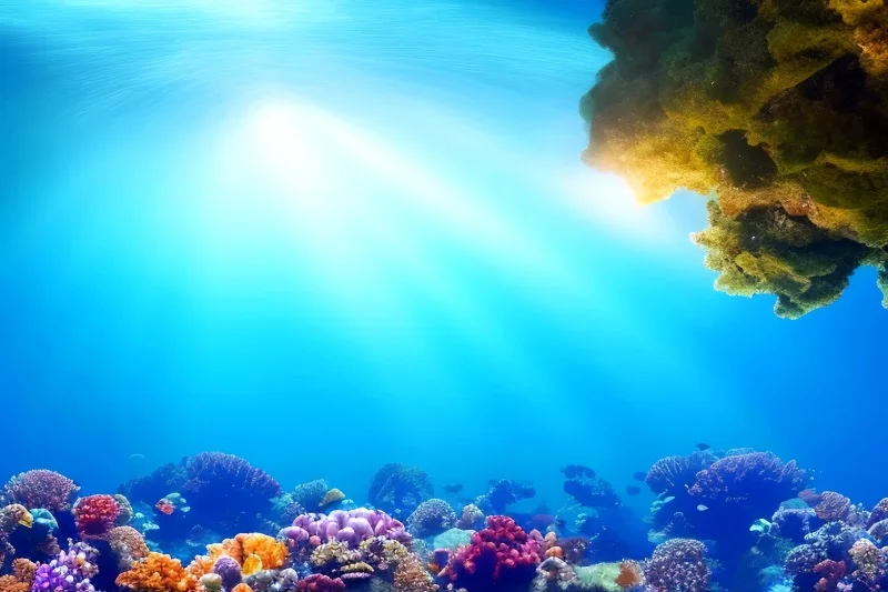 Photography Background Under The Sea Underwater World Turtle Coral Ree –  dreamybackdrop