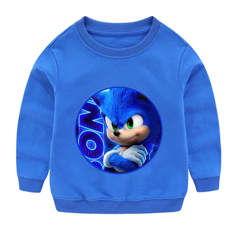 thumbnail image 1 of Suéter Sonics para niño y niña, sudadera de otoño e invierno, jersey de tela estampada, regalo de cumpleaños y Navidad, 1 of 5