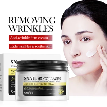 SADOER Snail Collagen Anti Wrinkles Face Cream Firming Moisturizing Skin Whitening Anti-aging Hydrating Facial Cream Skin Care