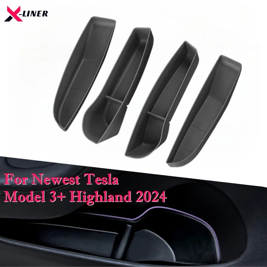 Car Door Tray Organizer For Tesla Model 3 Highland 2024