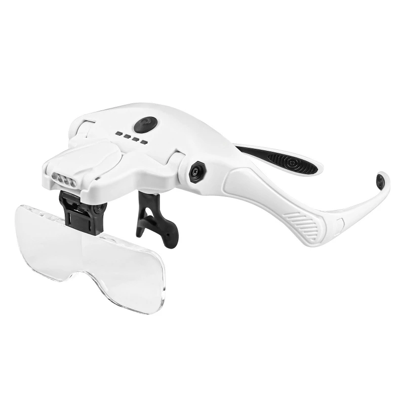 LED for Head Magnifier Rechargeable Hands Headband Glasses for w Dropship new multi power head wearing type helmet magnifier loupe mg81007 headband magnifier eye glasses style loupe