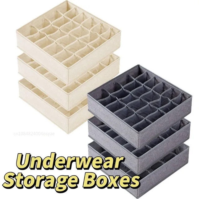 Organisateurs de sous-vêtements d'armoires et de tiroirs, garde-robe, organisateur de soutien-gorge pour sous-vêtements, chaussettes, pantalons, boîte de rangement pliable pour la maison 1