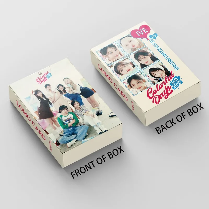 55pcs/set Kpop IVE Lomo Cards SEASONS GREETINGS Wonyoung Colorful Days High Quality Photocards