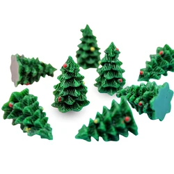 Conjunto de Árboles de Navidad de Resina - Encantadoras Decoraciones para Jardines de Hadas y Decoración del Hogar