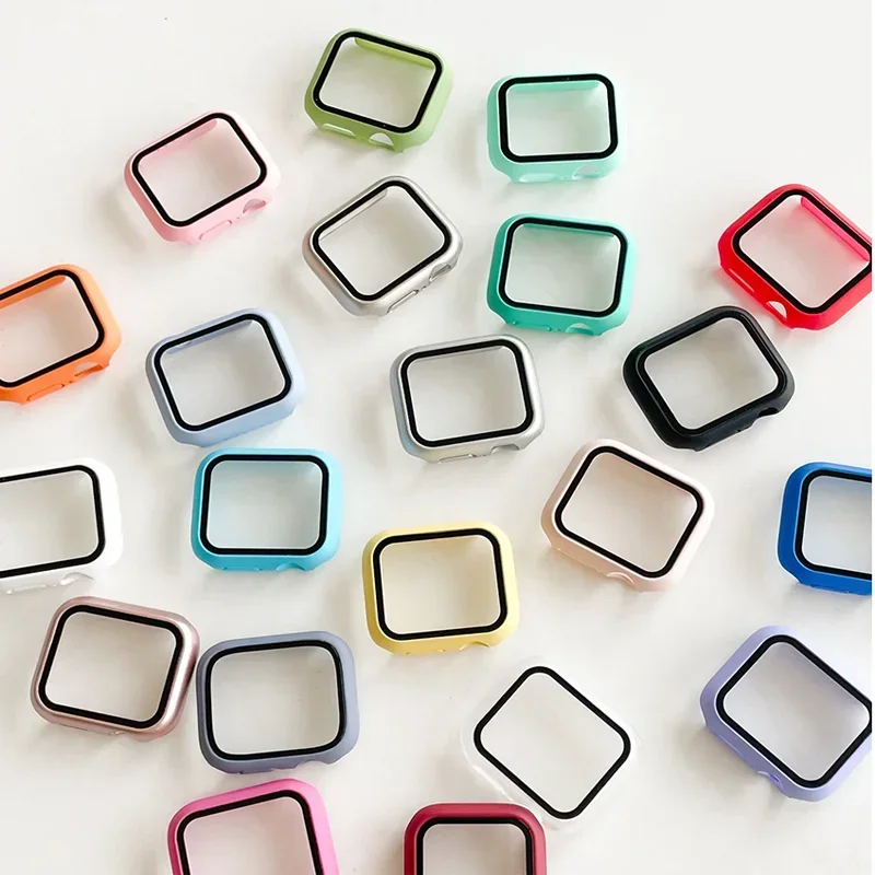 Gehärtetes Glas + Abdeckung für Apple Watch 9 8 41 mm 45 mm 42 mm 38 mm PC-Stoßstange Displayschutzfolie Hülle iWatch Serie 7 6 5 4 SE 44 mm 40 mm – Detail 12