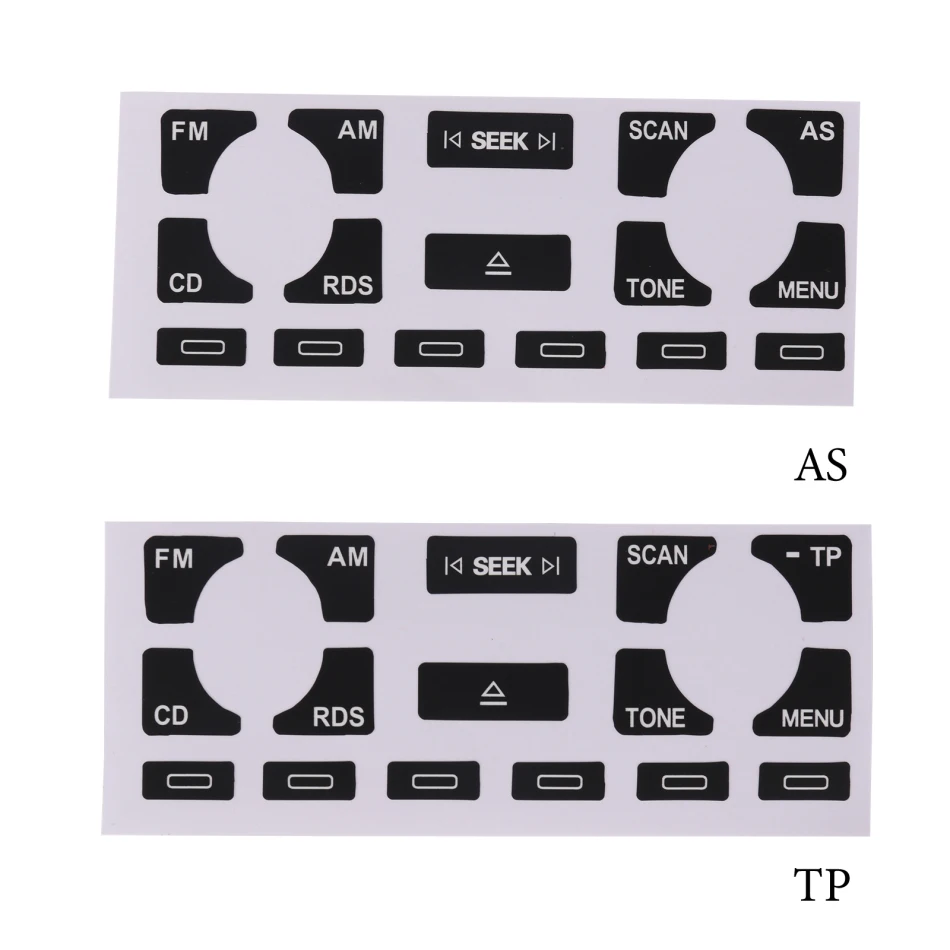 Voor Audi A3 8L A2 Auto Airconditioning Knop Sticker,A/C Bedieningselementen Radio Dashboard Knoppen Sticker Interieur Accessoires