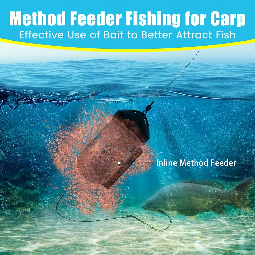 1Pc Bait Cage with Sinker Weight Fishing Feeder Cage Fishing Bait Lure Feeder Maggot Bait Feeder Cage Fishing Accessories