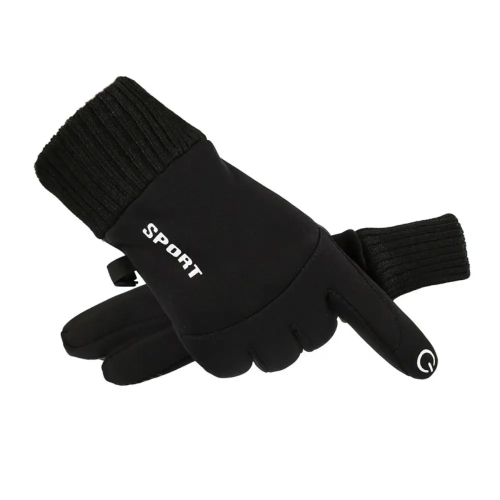 

Autumn and Winter Touchscreen Gloves Anti-Slip Windproof Cold Weather Warm Mittens Black/Gray/Blue Thermal