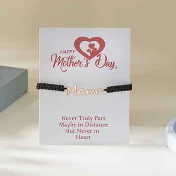 Handmade Braid String Letter Mama Bracelets 5