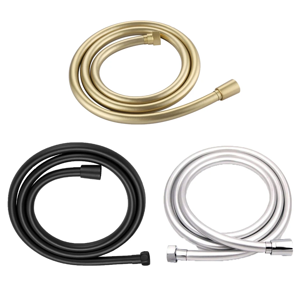 1500mmBlackSlverGoldenPVCHighPressureShowerHoseforBathroom