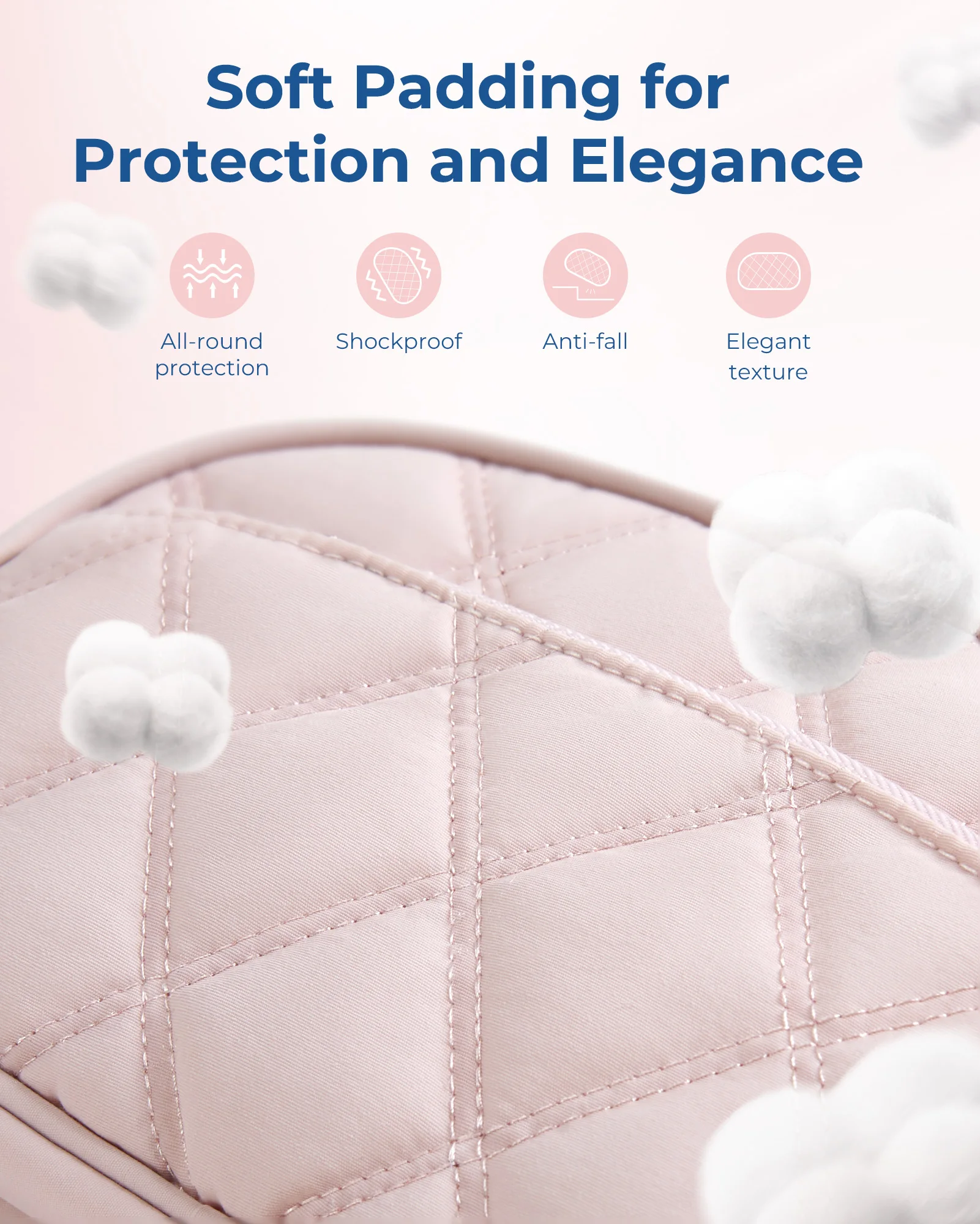 BAGSMART Travel Cable Bag Compact Tech Electronic Organizer Travel Case Essentials for Charger Cable Phone Flash drive - 4