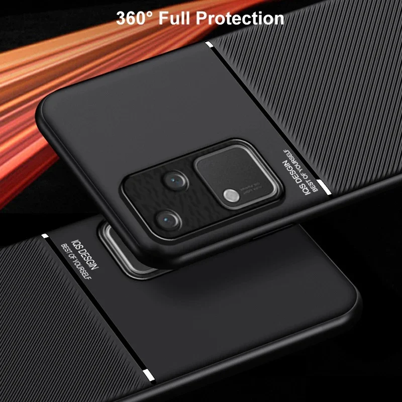 Rugged Non-Slip Shockproof Phone Case with Magnetic Car Holder Attachment