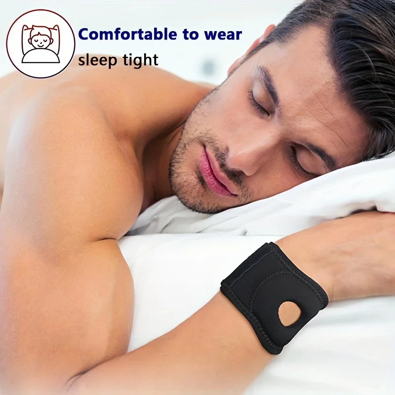 [2-Pack Adjustable Wrist Support] 2-Pack Unisex Wrist Support Braces - Adjustable Cushioned Wristband for Carpal Tunnel Painful