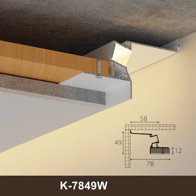 thumbnail image 1 of Perfil de aluminio para techo LED en forma de Z/T, estrecho, suspendido, lineal, para decoración del hogar, barra rígida, luz de fondo invisible, lámparas de canal de 12/24 V, 1 of 5