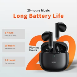 Bluetooth Wireless Headphones,QERE E28,NEW TWS HD Microphone,HIFI Earphones,13mm Driver,60ms Low Latency,4 Mics+ENC Call