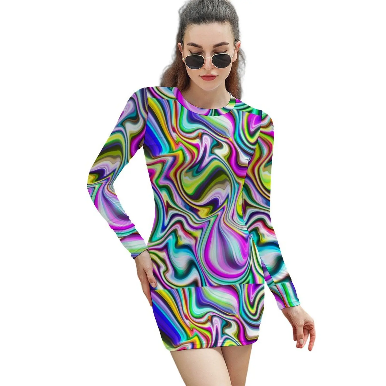 the 70's Long-Sleeved Sheath Dress summer dresses ladies dresses for special occasion evening dresses women