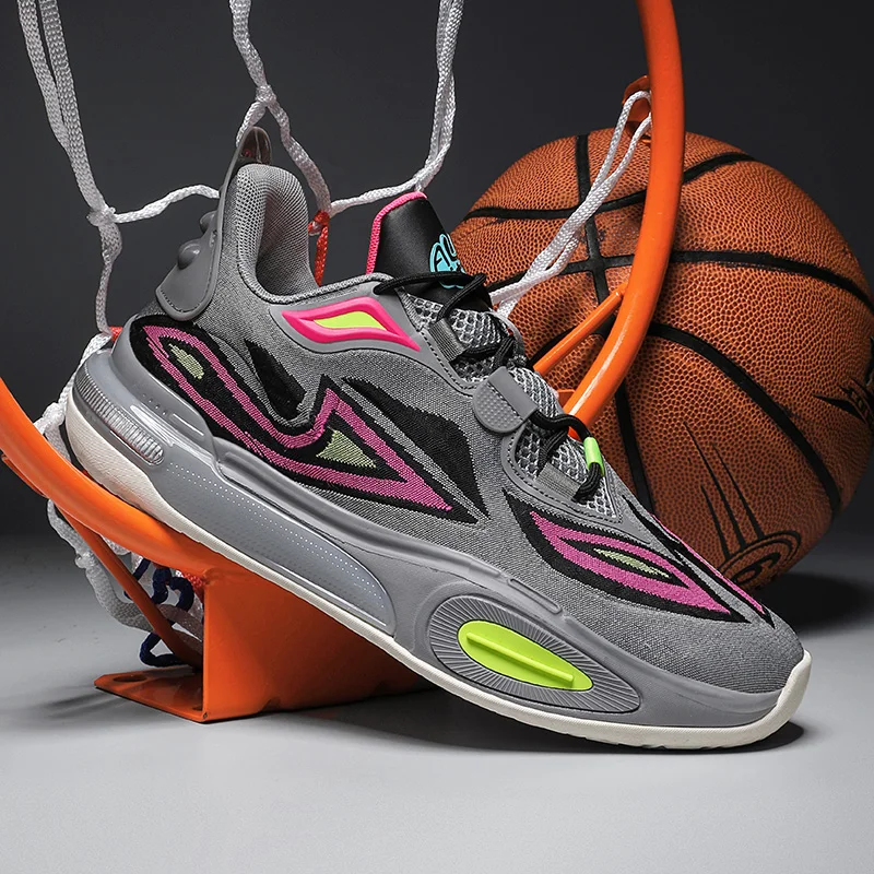 

Новинка 2023, Баскетбольная обувь для мужчин, дышащие баскетбольные кроссовки для подростков, Нескользящие высокие кроссовки, баскетбольные ботинки унисекс