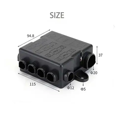5 Ways Fuse Box With Bus Bar HEAVY DUTY Power Distribution Fuse Box Block Mega & Midi Fuses Holder 12v & 24v Car Accessories - Image 5