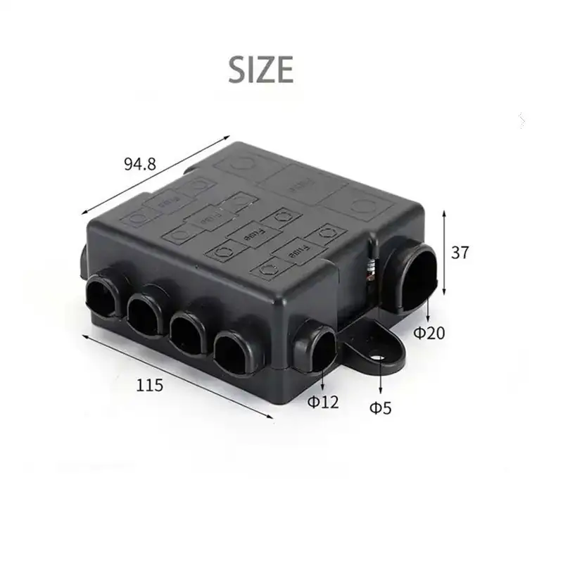 5 Ways Fuse Box With Bus Bar HEAVY DUTY Power Distribution Fuse Box Block Mega & Midi Fuses Holder 12v & 24v Car Accessories - Image 5