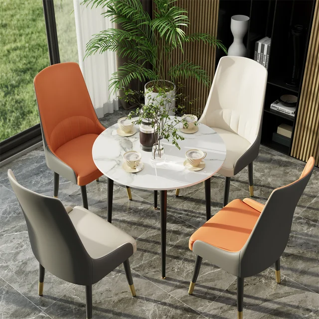 LUVODI tavolo da pranzo rotondo da 32 pollici 2-4 persone ristorante cucina Cafe Shop tavolino da caffè in marmo bianco n grigio mobili per sala da pranzo 2