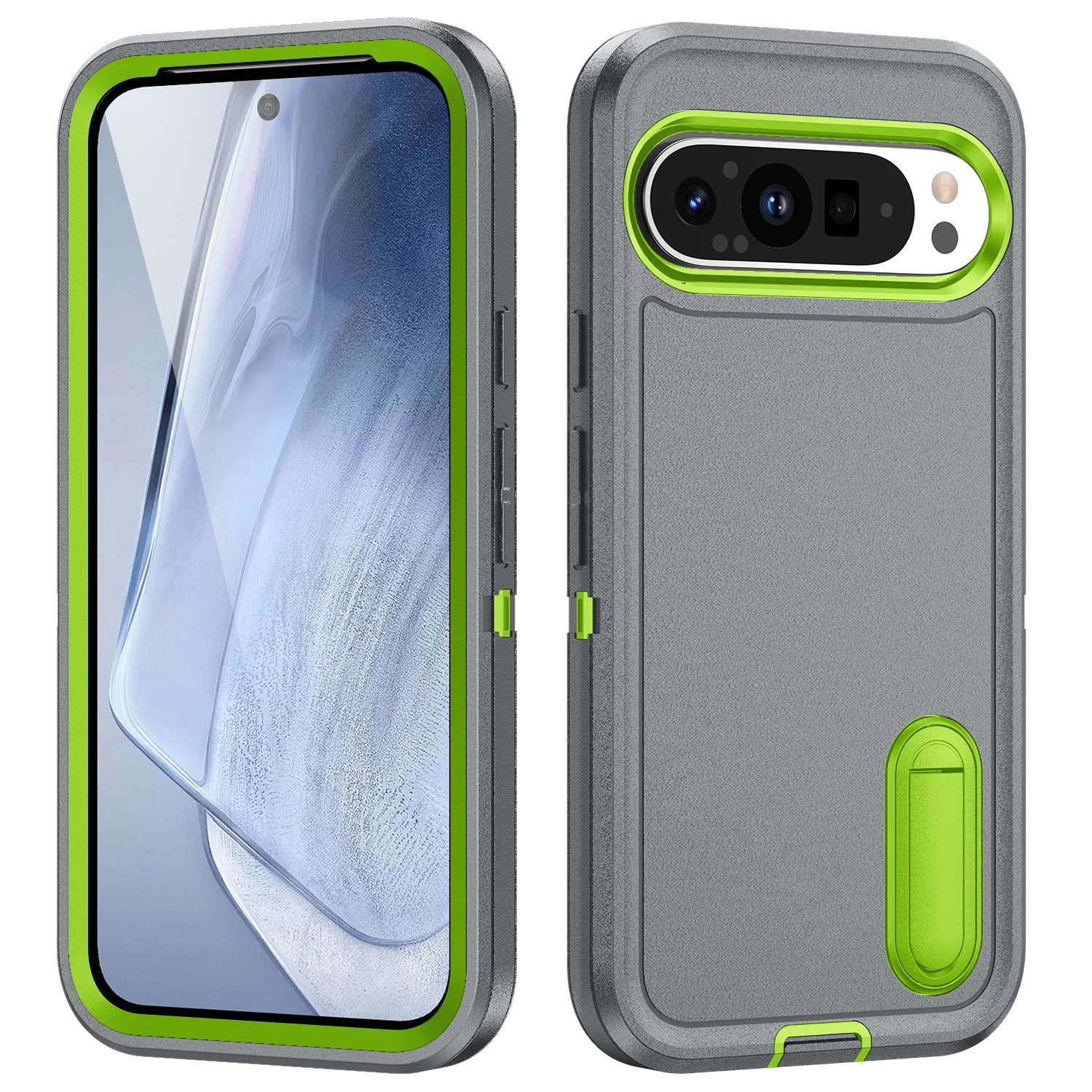Ultimate Shockproof Hybrid Case with Hidden Stand Holder and Dual-Layer Bumper