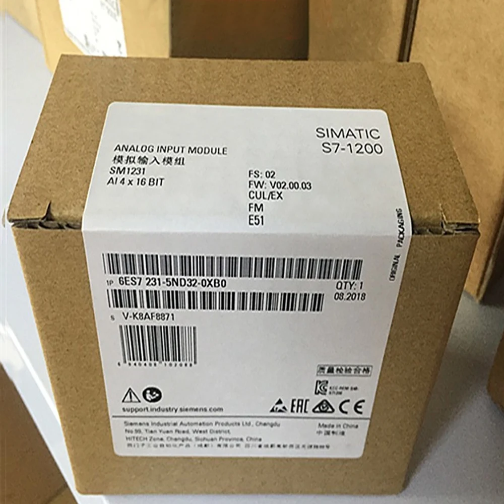 6 Es7 231-5Nd32-0Xb0 Per Siemens Simatic S7-1200 Ingresso Analogico Sm 1231