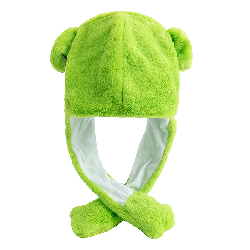 New Style Unisex Funny Ear Hat Frog Animal Style Couple Cute Ear Moving Up Cap Men Women Rabbits Ears Winter Lovely Hats﻿