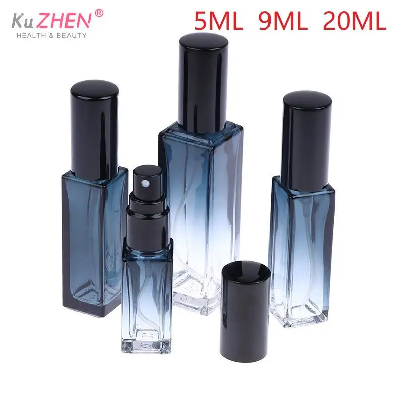 

1PC Blue Glass 5ml 9ml 20ml Perfume Spray Bottle Empty Glass Atomizer Travel Cosmetic Bottl Sample Vials Refillable DropShipping