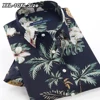 Summer Ultra-thin Mens Short-sleeved Floral Shirt Plus Size 7XL 8XL 9XL 10XL Beach Seaside Print Loose Casual Hawaiian Oversized 2
