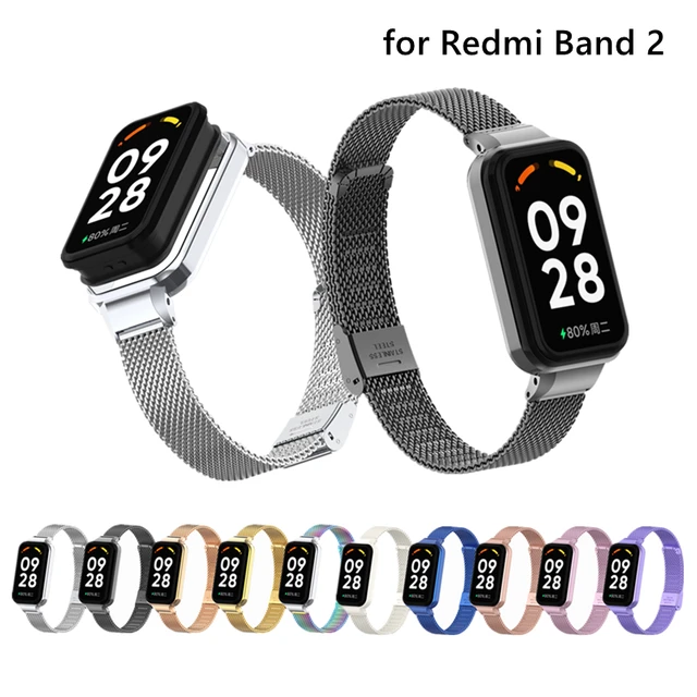 Correa De Metal Para Redmi Band 2 Pulsera De Acero Inoxidable Smart