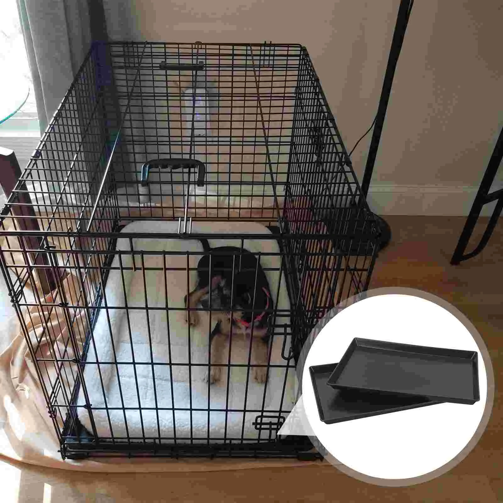 Pet Tray Dog Crate Replacement Tray Bird Cage Litter Rabbit Bottom Pan Parrot Potty Cages Pet Products 2Pcs