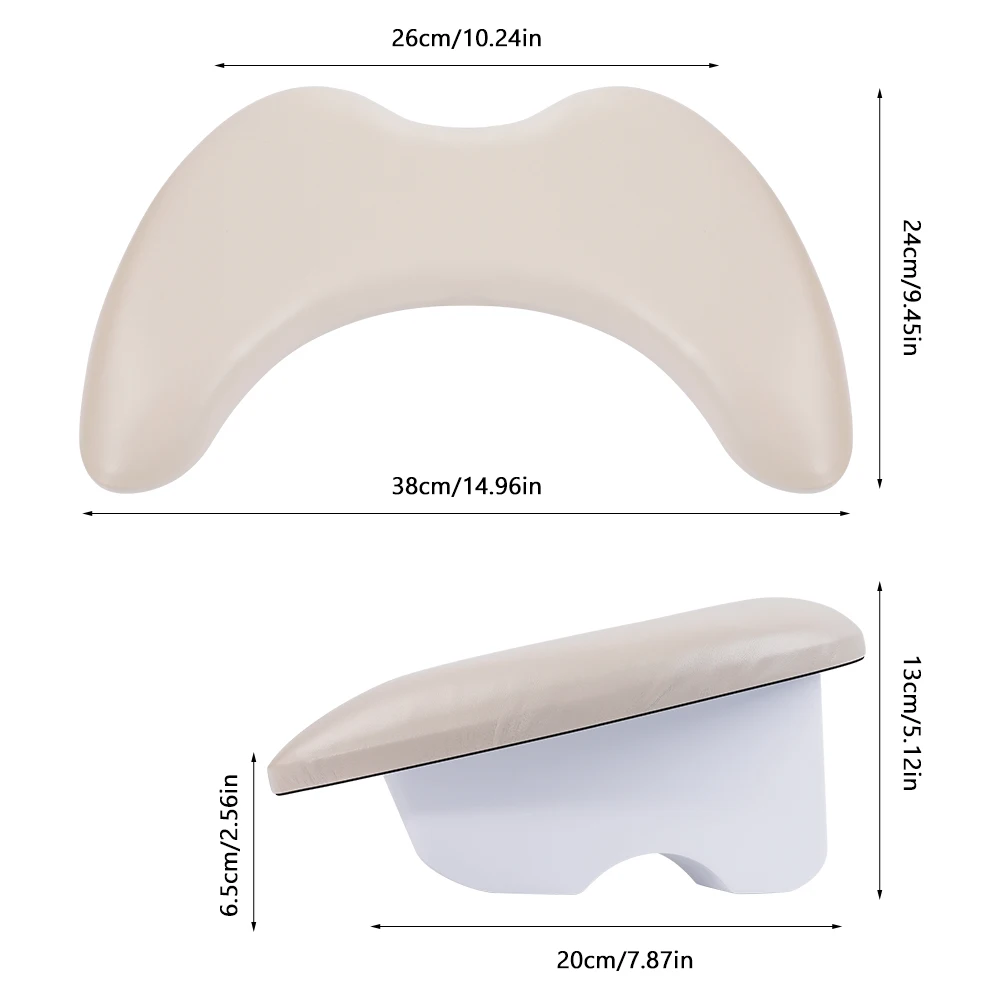 ANGNYA Ergonomic Hand Rest for Nails Desk Use ABS Dual-Piece Comfort Support Nail Hand Pillow Cushion Manicure Table Nail Art Hand Pillow Nail Hand Rest Nail Art Table Mat
