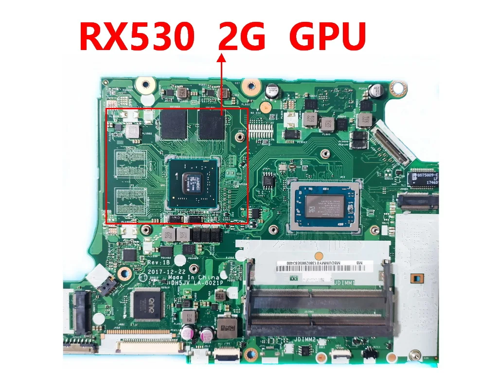 LA-G021P Pour Acer Aspire A315-41G AN515-42 Ordinateur Portable Carte Mère Avec R3 R5 R7 CPU jas530 2G GPU 100% Testé