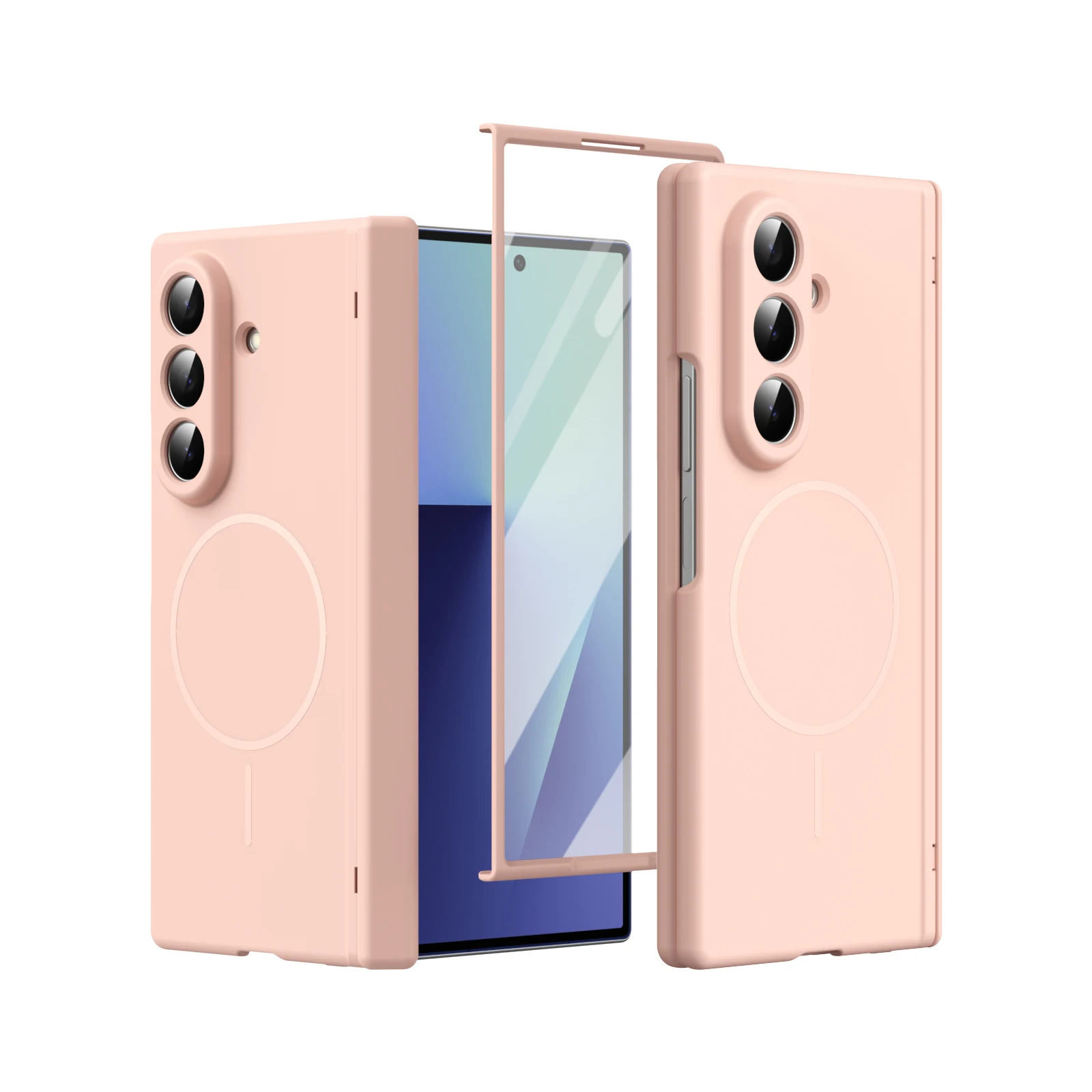 Premium Magnetic Protective Phone Case with 360-Degree Hinge and Screen Guard