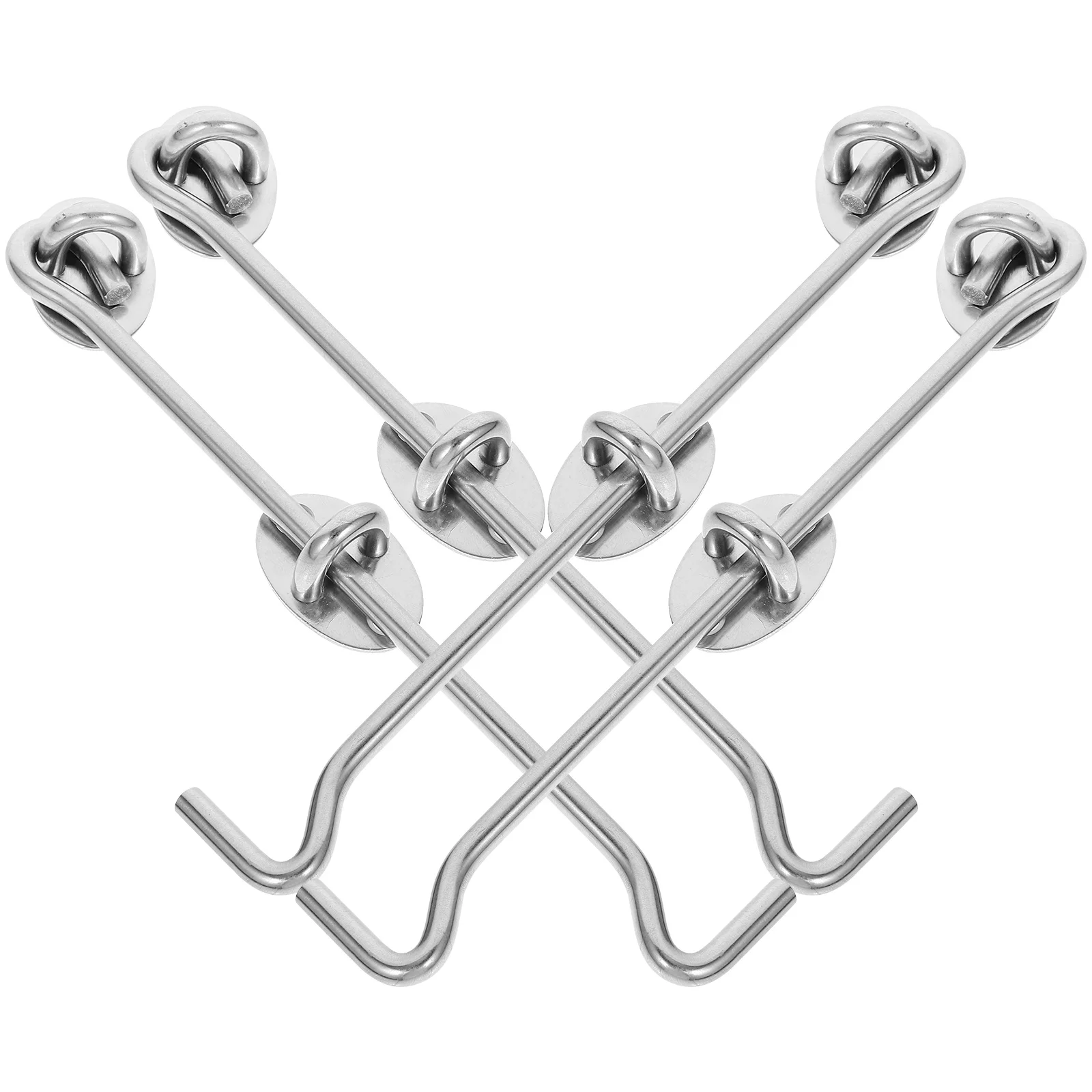 

4pcs Hook Eye Latch Stainless Steel Door Latch 8 Inch Privacy Hook Latch Supply