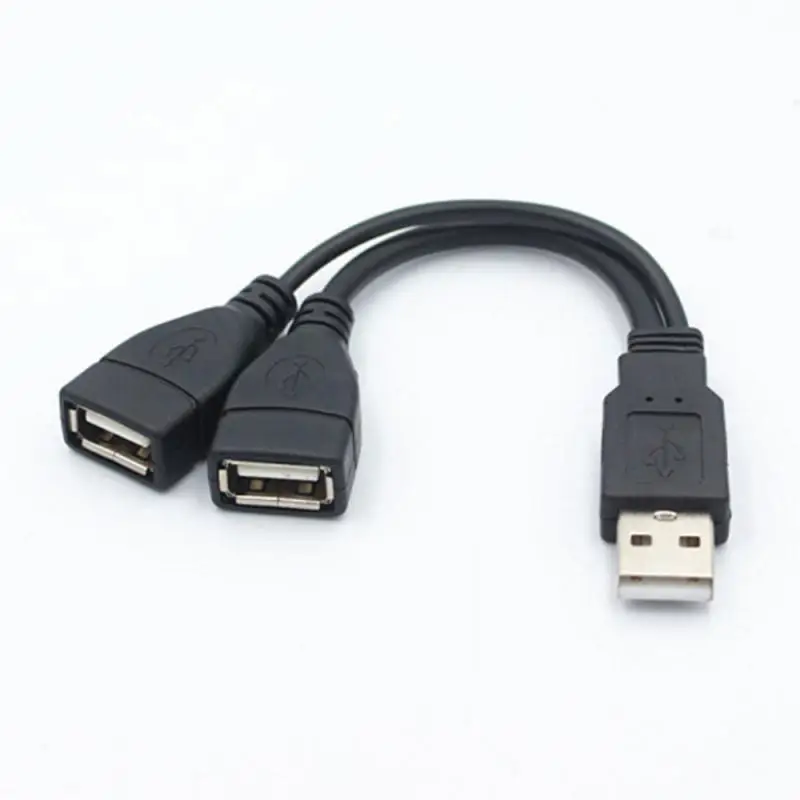 

2,0 A 1 штекер на 2 двойных USB разъема для передачи данных адаптер питания Y-образный разветвитель USB зарядный кабель Удлинительный кабель Шнур