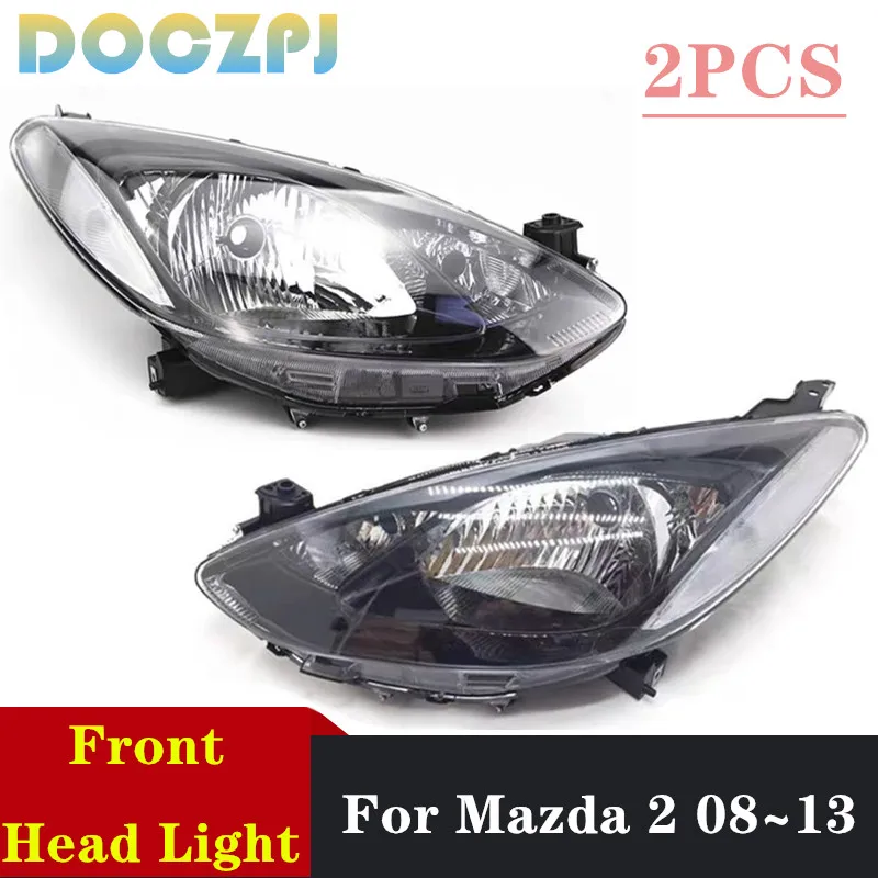 

2PCS Left and Right Car Front Bumper Halogen Driving Light Head Lamp For Mazda 2 2008 2009 2010 2010 2012 2013 Without Bulbs