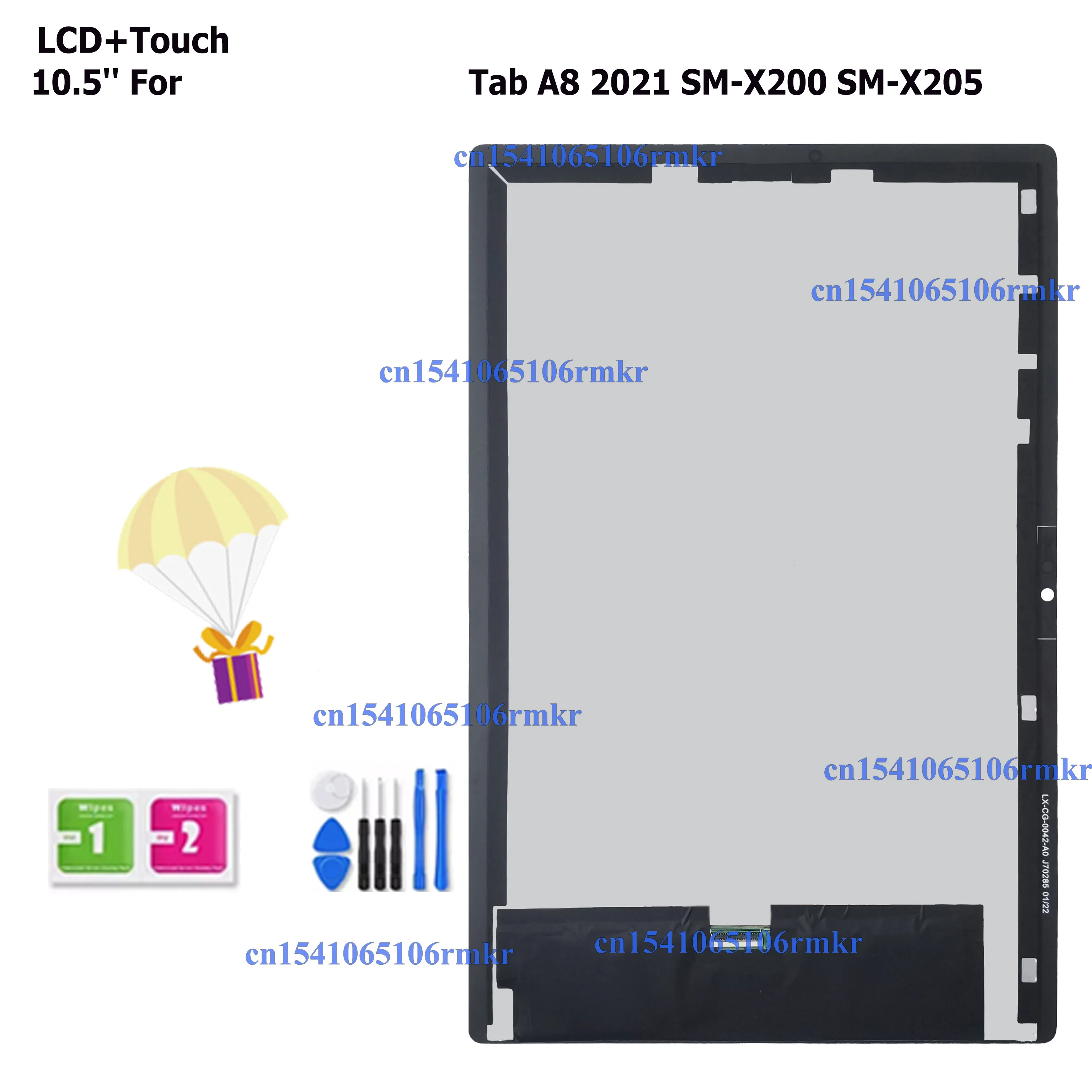 10.5 Inch LCD Display Vervanging Galaxy Tab A8 2021 SM-X200 SM-X205 - Met Touchscreen En Gereedschap