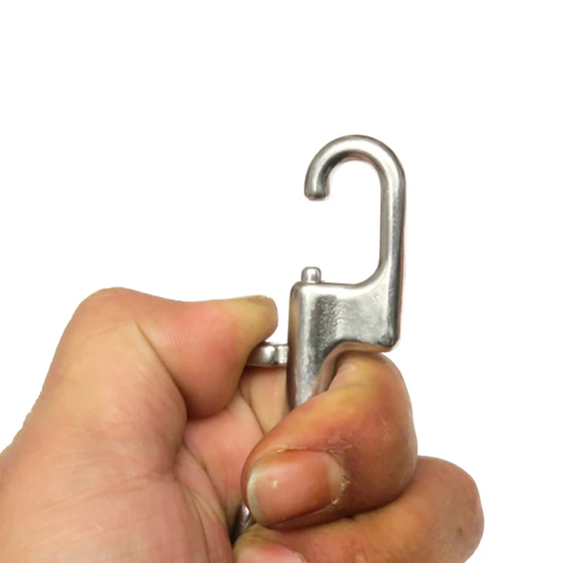 Diving Hook Stainless Steel Double Ended Bolt Snap Hook For Scuba Diving Pet Leash Camera Strap Keychain Hammock