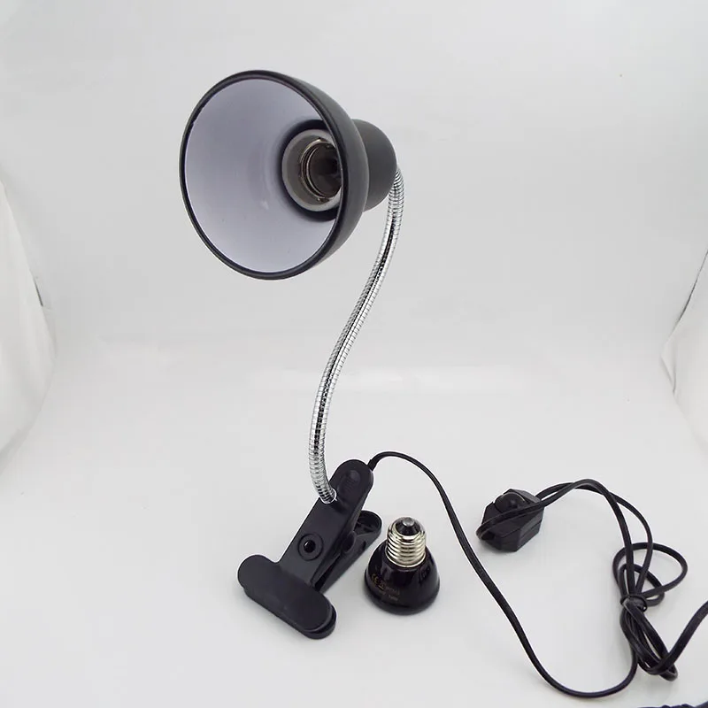 2pcs 220V Pet Reptile Heat Lamp turtle warm light Kit Clip holder E27 Holder Heating Lamp Tortoises Basking lighting C1